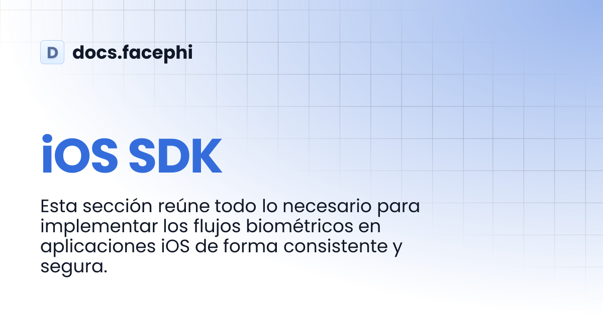 iOS SDK | docs.facephi