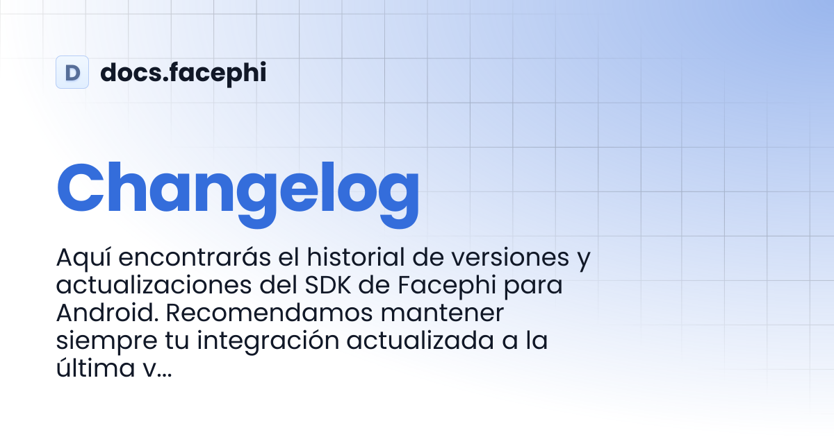 Changelog | docs.facephi